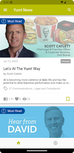 Android application Yum! News - Global ARLs screenshort