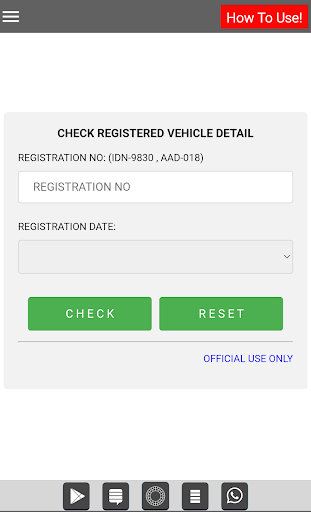 Islamabad Car Verification Screen 2
