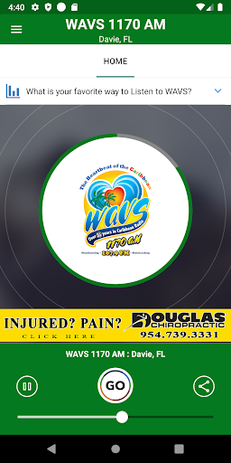 Android application WAVS 1170 AM screenshort