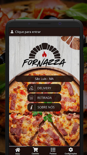 Android application Pizzaria Fornazza screenshort