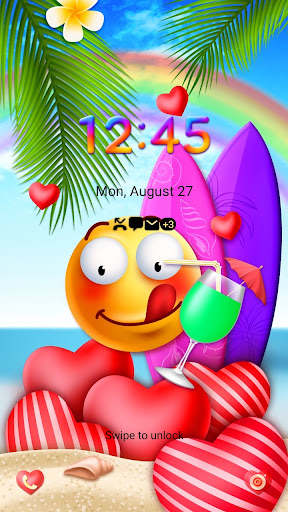Lovely Summer Emoji- Wallpaper Screen 2