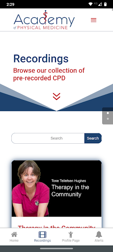 Academy of Physical Medicine Screen 2