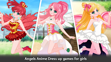 screenshot of Dress Up Angel Anime Girl Game