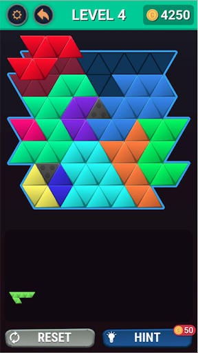 Hexagon Square Triangle Puzzle Block