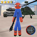 App herunterladen Stickman Spider Rope Hero Gangstar Crime Installieren Sie Neueste APK Downloader