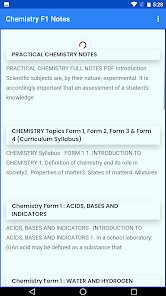 Chemistry form 1 Notes 1.0 APK + Mod (Free purchase) for Android