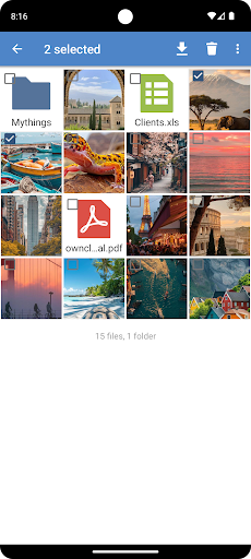 Screenshot of ownCloud
