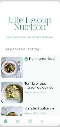 Android application Leloup Nutrition : meal plan screenshort