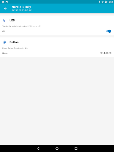 Screenshot of nRF Blinky