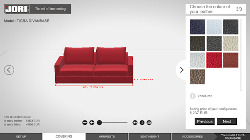Android application JORI Configurator screenshort
