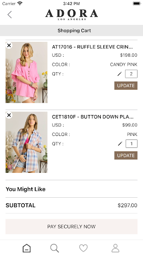 Adora - Wholesale Clothing App Screen 3