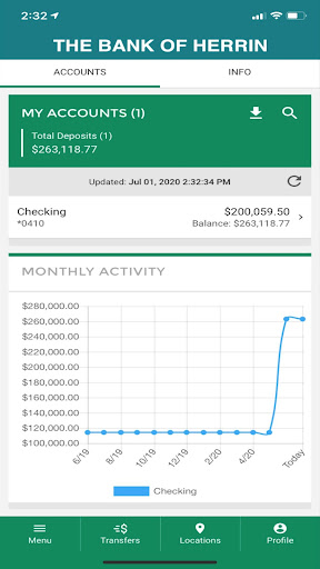 Bank of Herrin Mobile App Screen 2