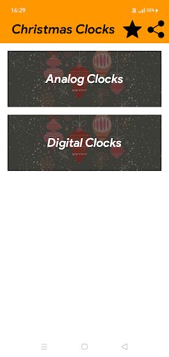 Android application Christmas Clock Wallpapers screenshort