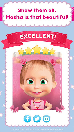 Masha and the Bear: Hair Salon and MakeUp Games screenshots 1