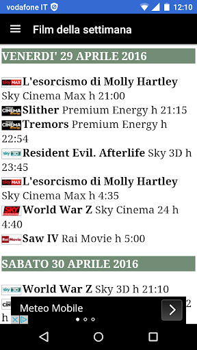 Android application Tv Horror screenshort