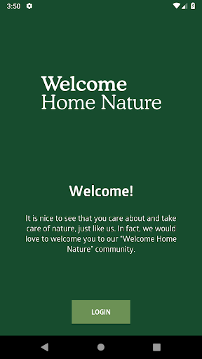 Android application Welcome Home Nature Friends screenshort