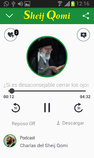 Android application Las Charlas del Sheij Qomi screenshort