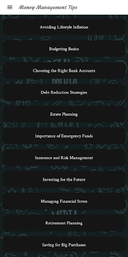Android application Money Management Tips screenshort