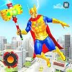 Cover Image of Download Hammer Hero Robot Rescue City  APK