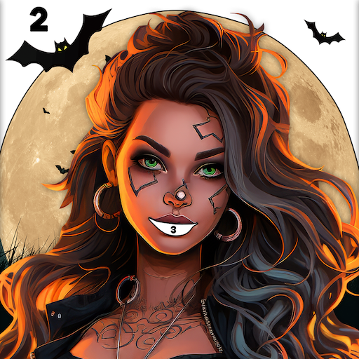Halloween Art Color by Number  Icon