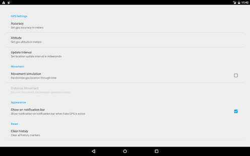 Fake GPS Screenshot