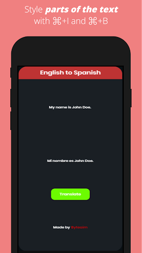Eng to Esp TranslatorApp Screen 2