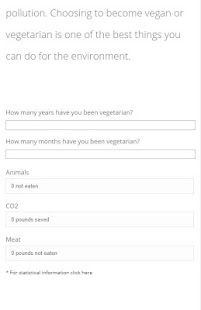 Vegetarian Calculator Screenshot