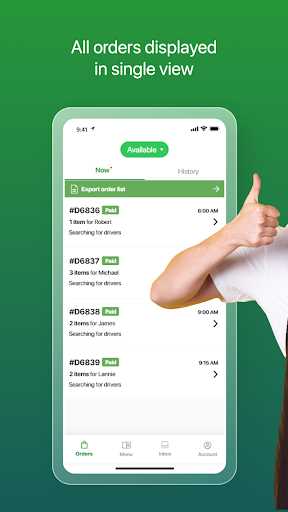 Android application BaroExpress for Merchant screenshort