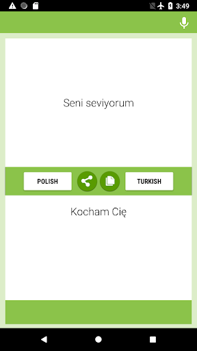 Polish-Turkish Translator Screen 2