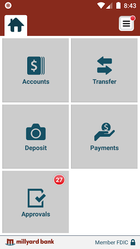 Millyard Bank Business Mobile Screen 3