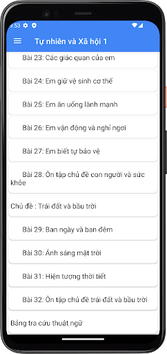 Tự nhiên và Xã hội Lớp1 Screen 2