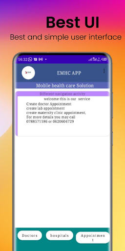 Android application EMHC screenshort