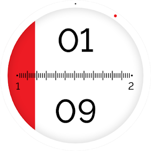 Тимометър - Екранна снимка на циферблата на Wear OS