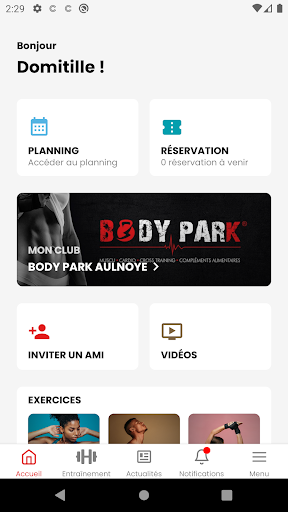 Android application Body Park screenshort