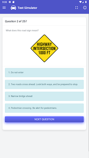 Texas DMV Test Screen 2