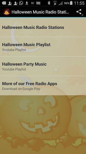 Android application Halloween Music Radio Stations screenshort