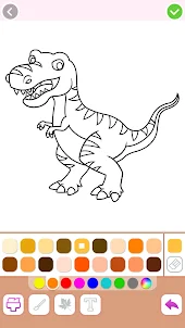 Игра раскраска динозавры