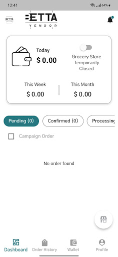 Betta Vendor Screen 2