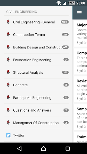 Android application Civil Engineering screenshort