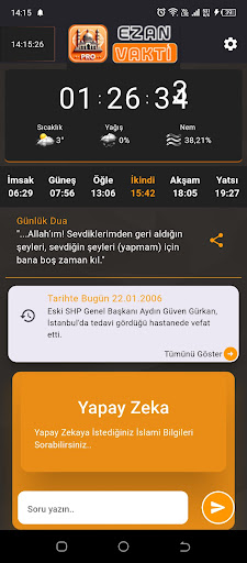 Ezan Vakti Pro Screenshot 2 - AppWisp.com