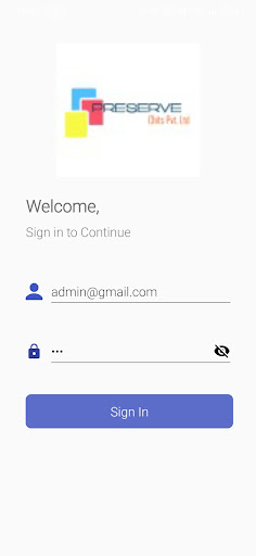 Android application Preserve Chits Employee screenshort
