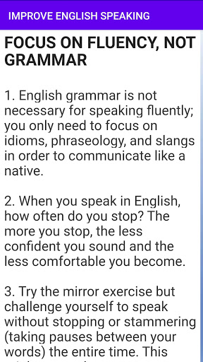 Improve English Speaking Screen 2