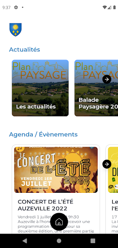 Android application Auzeville et moi screenshort