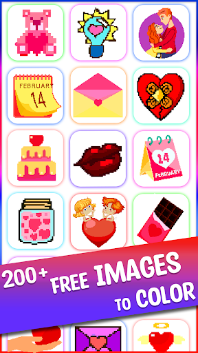 Valentine Love Color By Number Screen 3