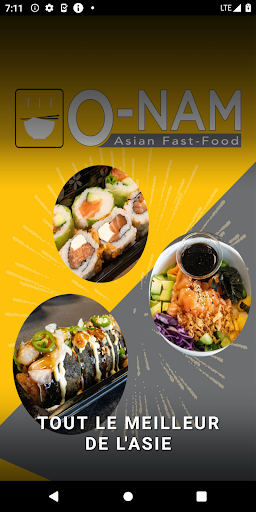 Android application O-Nam & Sushis screenshort