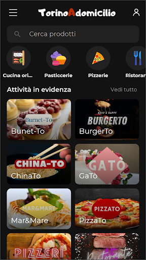 Android application Torino a Domicilio screenshort