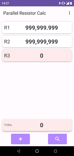 Parallel Resistor Calculator Screen 3