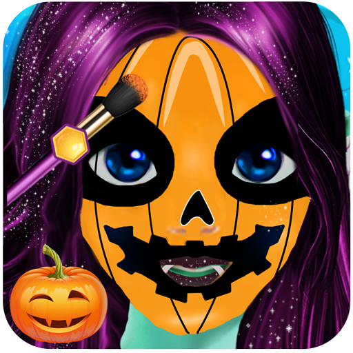 Cute Girl Halloween Makeup Art  Icon