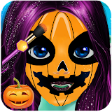 Cute Girl Halloween Makeup Art icon