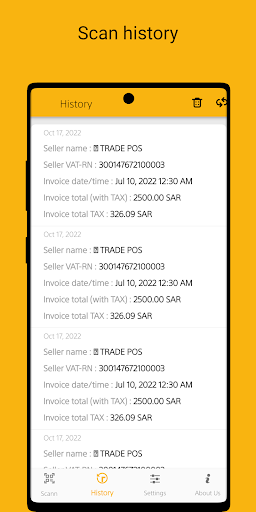 E-Invoice QR Code Reader Screen 3